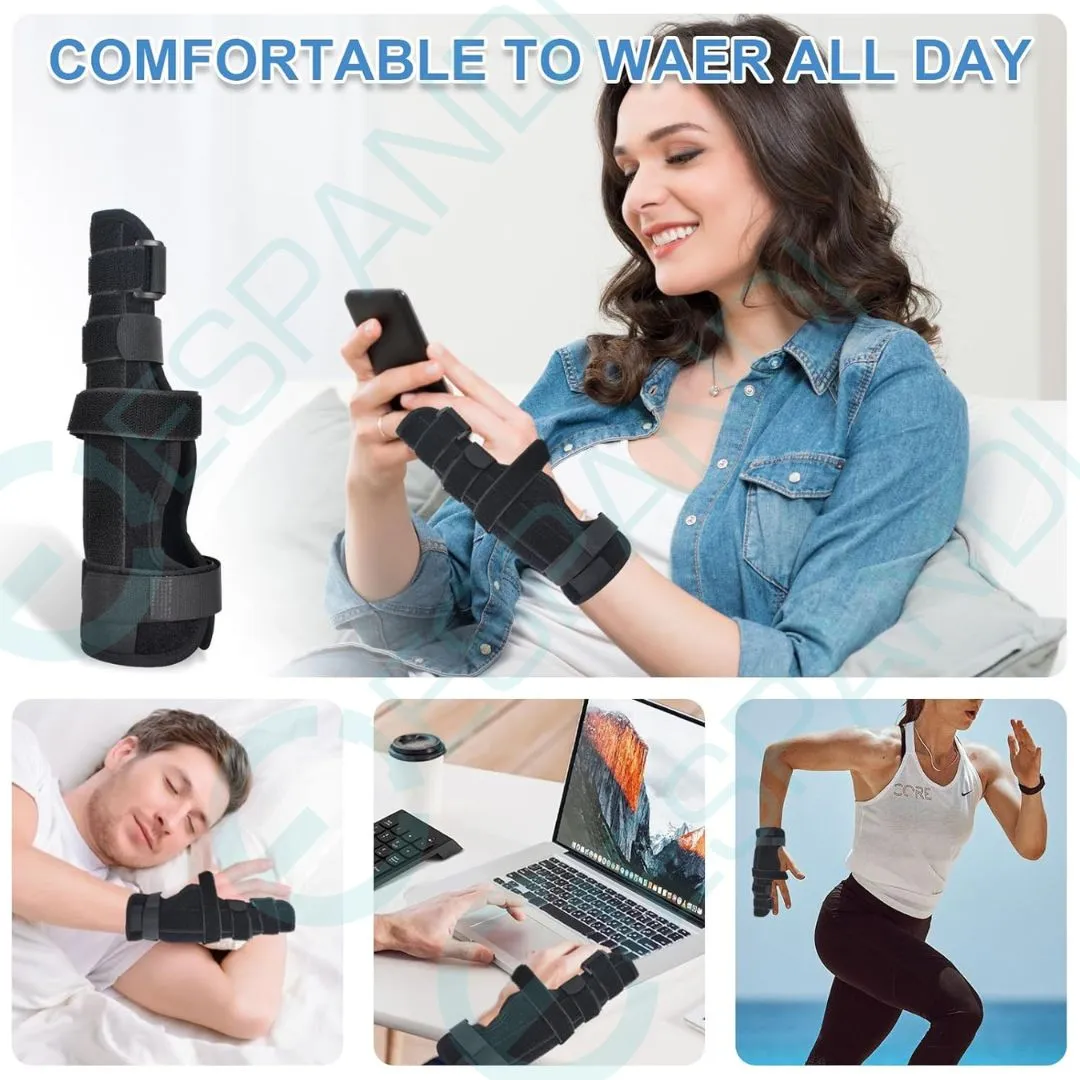 Espandi finger splint is comfortable all day, for phone use, desk work and sleeping