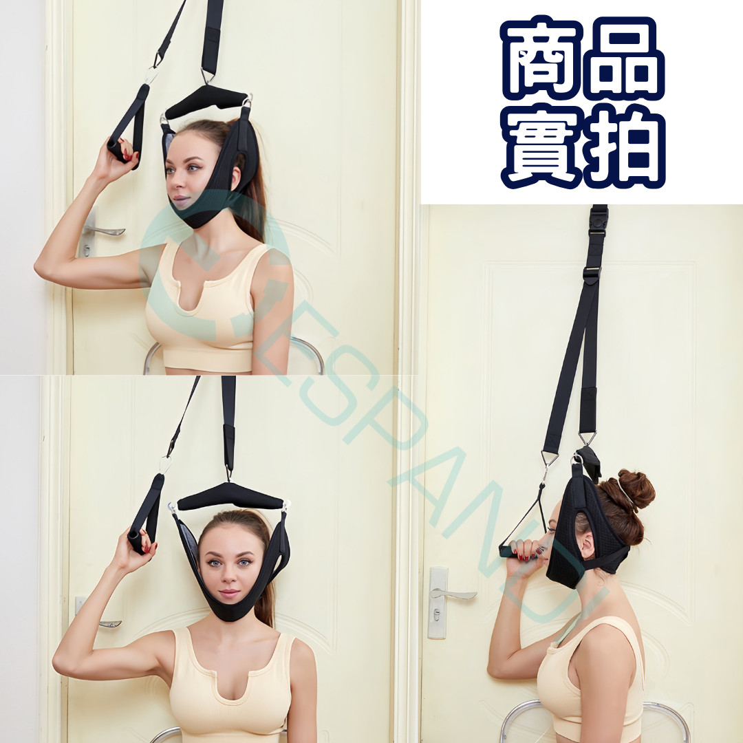 免安裝頸椎牽引帶｜在家就能輕鬆伸展頸椎，給脖子真正的放鬆 Neck Traction Strap