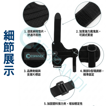 媽媽手護腕｜可調式拇指固定護腕 電腦滑鼠手日常支撐