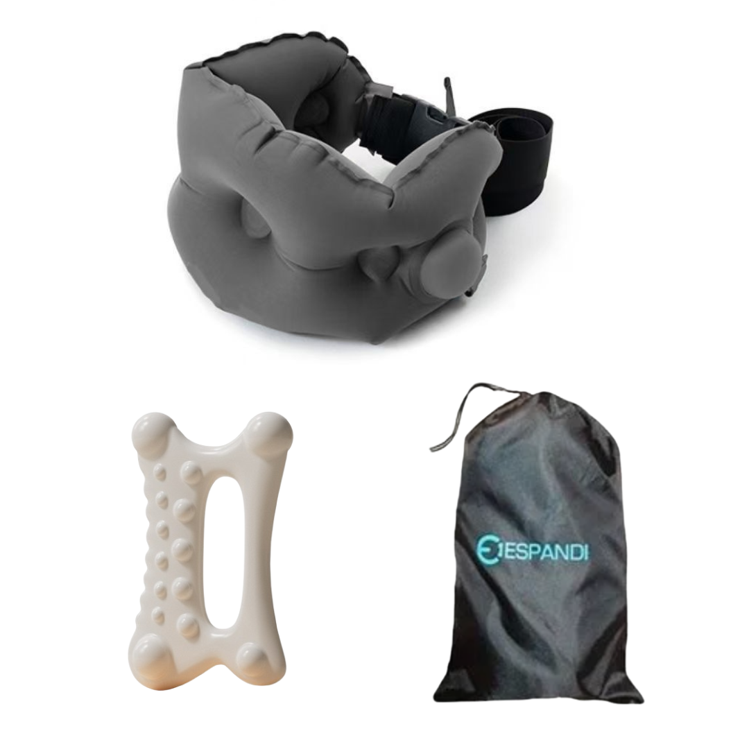 Espandi 充氣腰枕含收納袋 充氣收縮對比 攜帶方便 旅行出差必備
