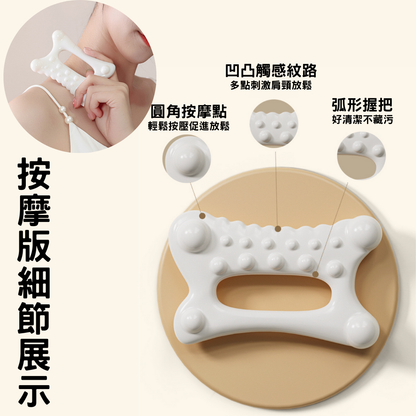 充氣腰枕按摩版細節展示 凸凹觸感按摩器 圓角按摩點 弧形護腰 Espandi