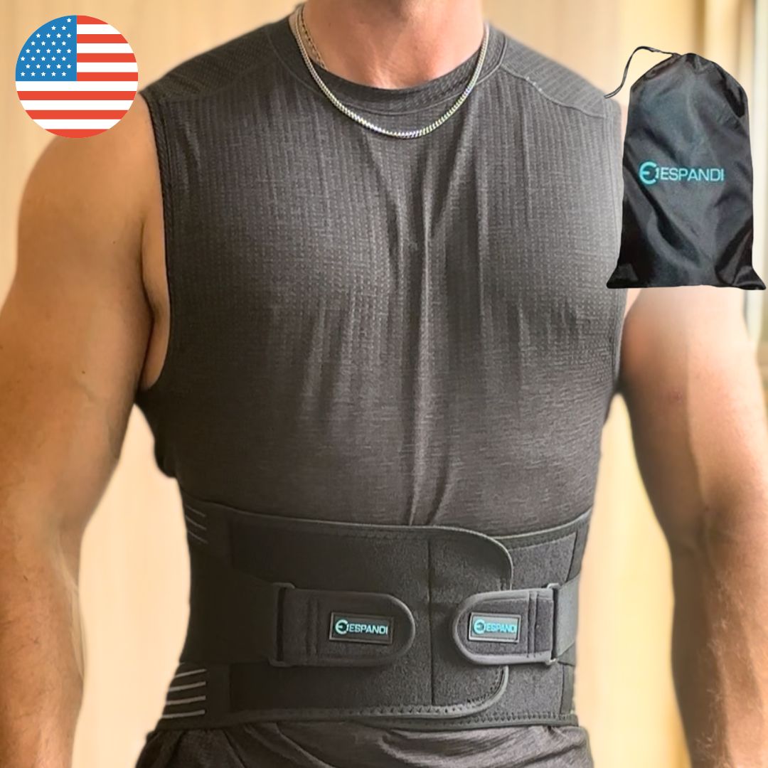 Faja lumbar (doble correa) | Soporte estable, ajustable y fuerte tracción