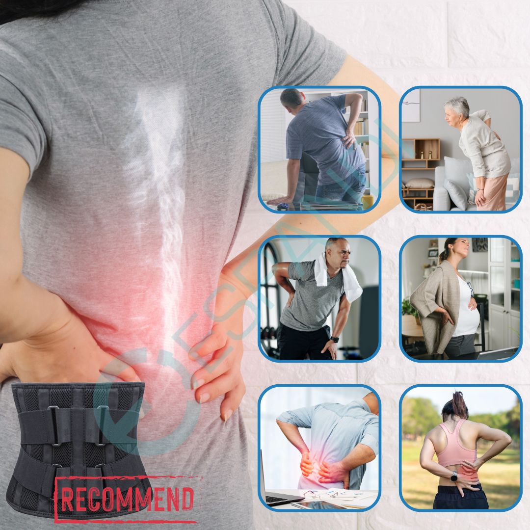 Faja lumbar (doble correa) | Soporte estable, ajustable y fuerte tracción