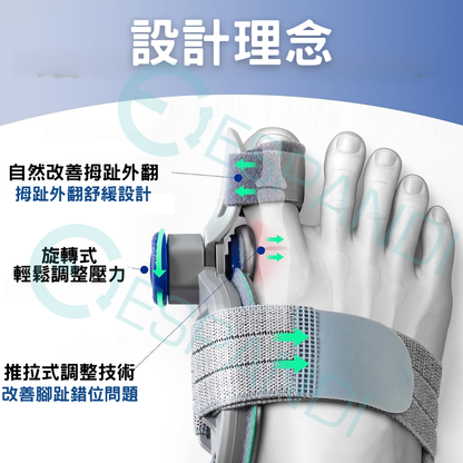 旋鈕式姆趾矯正器｜精準調整，貼合不同腳型 Dial-Adjustable Bunion Corrector