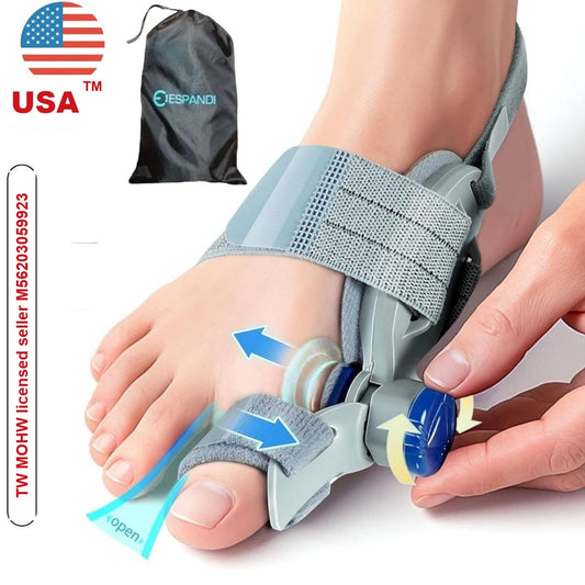 Dial-adjustable bunion corrector, English product image