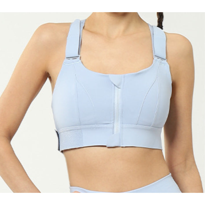 【Imported from USA™】Zip Front Closure Sports Bra 